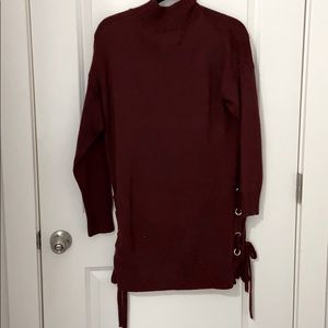 Red sweater dress